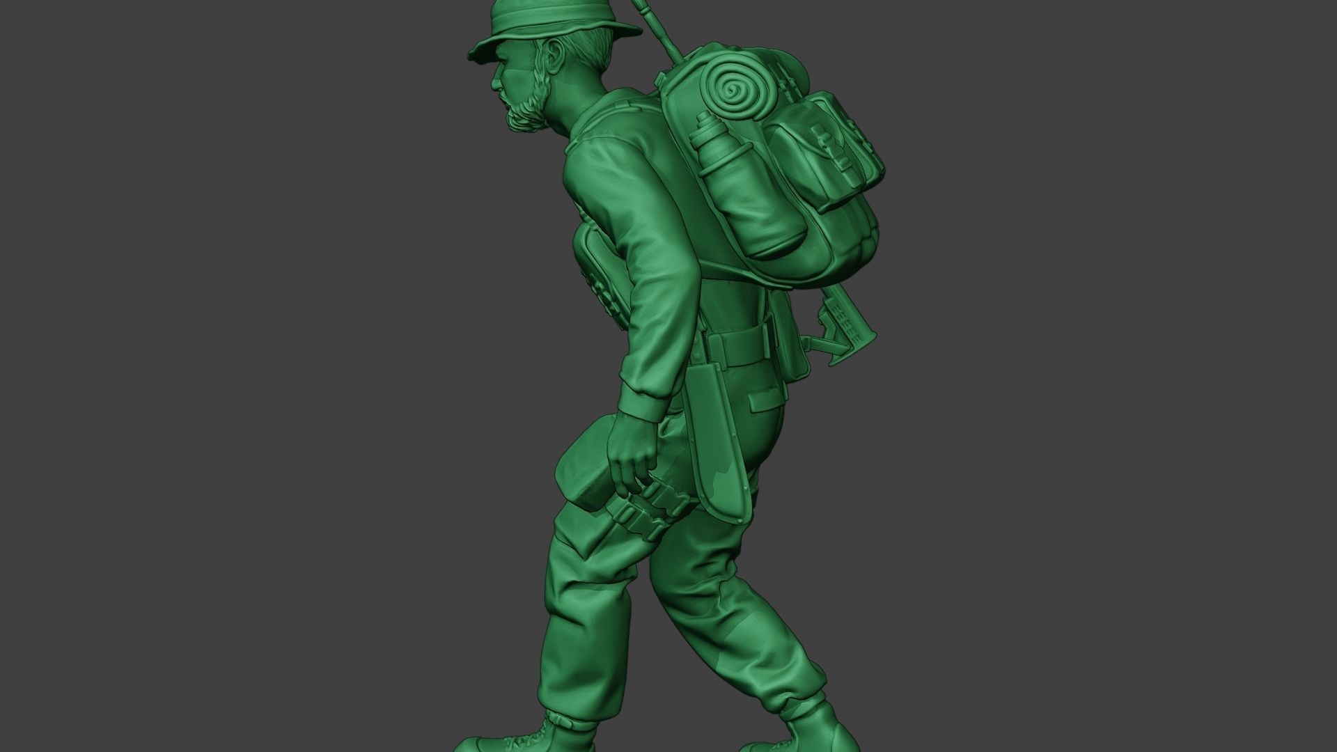 Modern Jungle Soldier Walk4 MJS1 3D print model_26