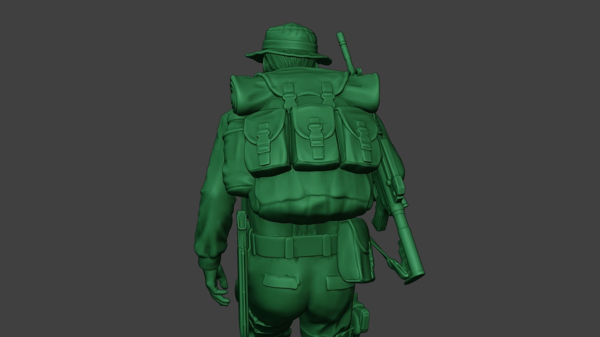Modern Jungle Soldier Walk4 MJS1 3D print model_21