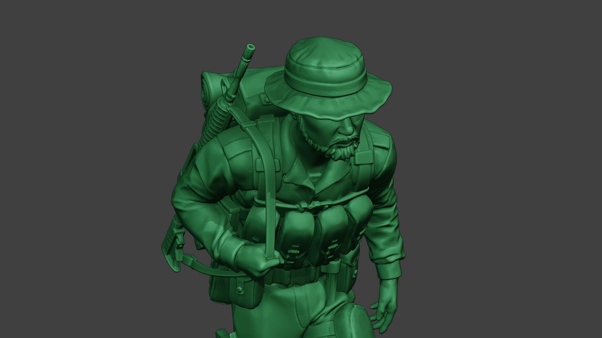 Modern Jungle Soldier Walk4 MJS1 3D print model_19
