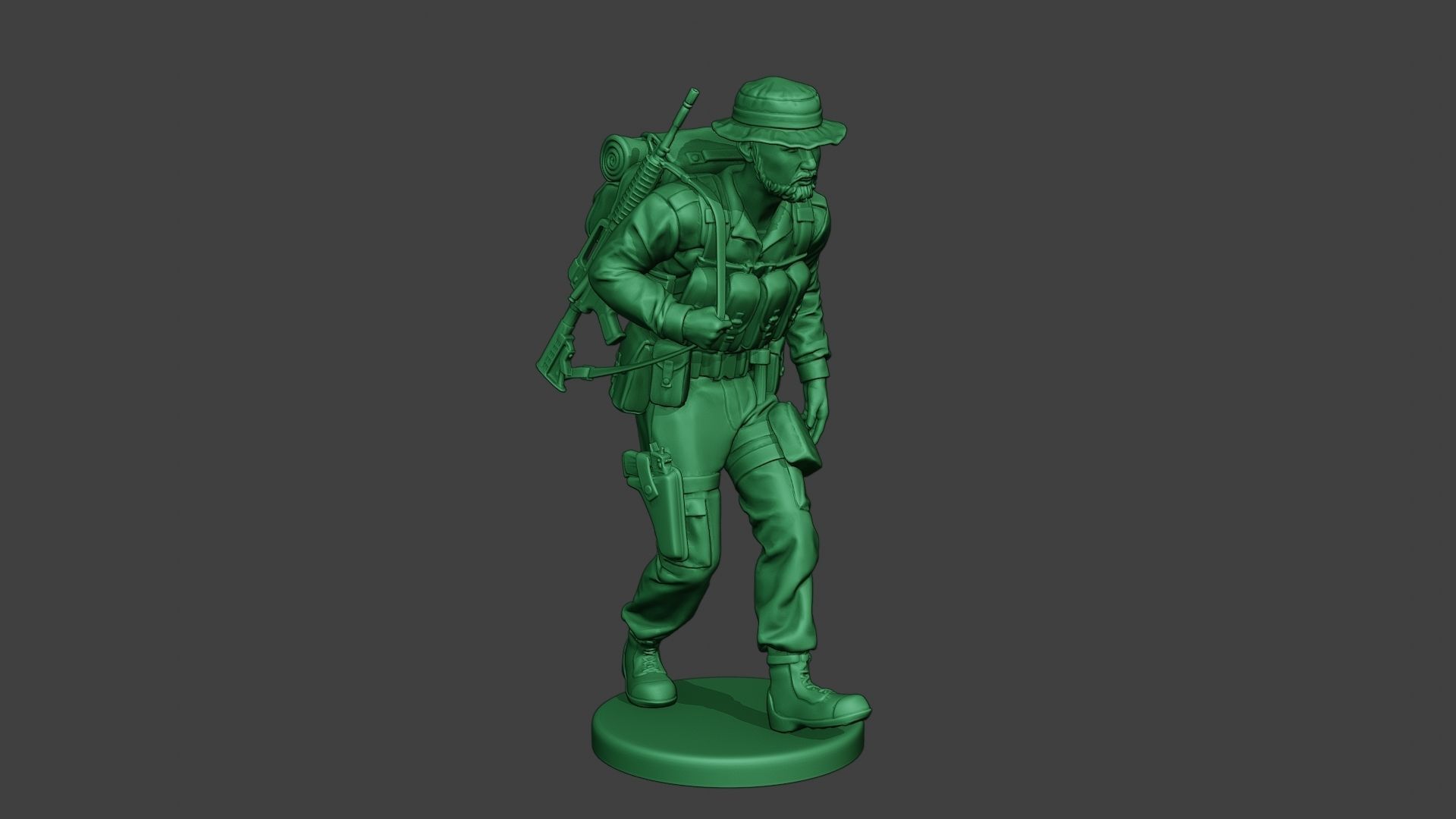 Modern Jungle Soldier Walk4 MJS1 3D print model_10