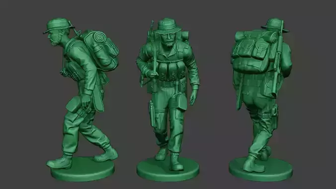 Modern Jungle Soldier Walk4 MJS1 3D print model