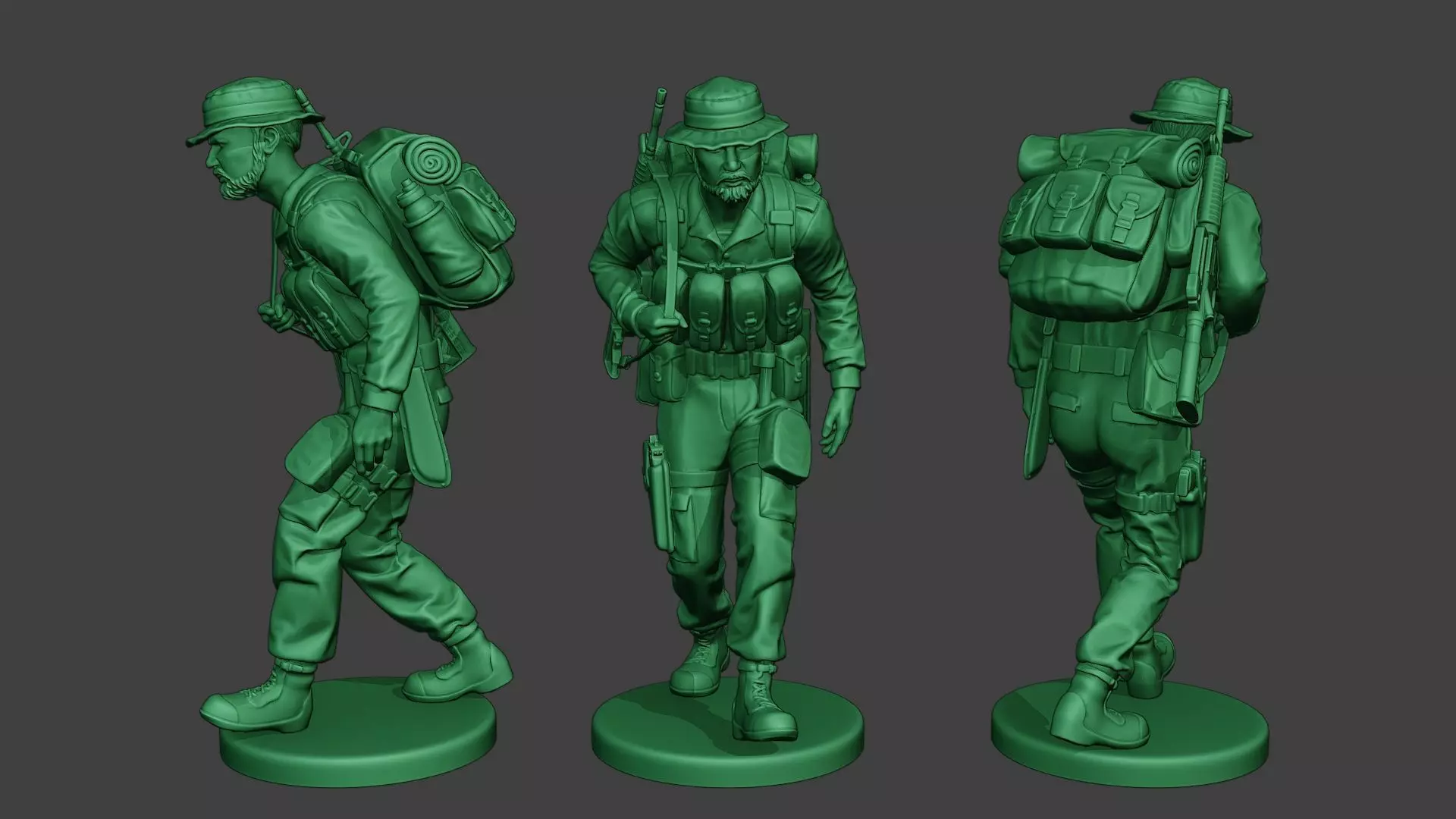 Modern Jungle Soldier Walk4 MJS1 3D print model_0