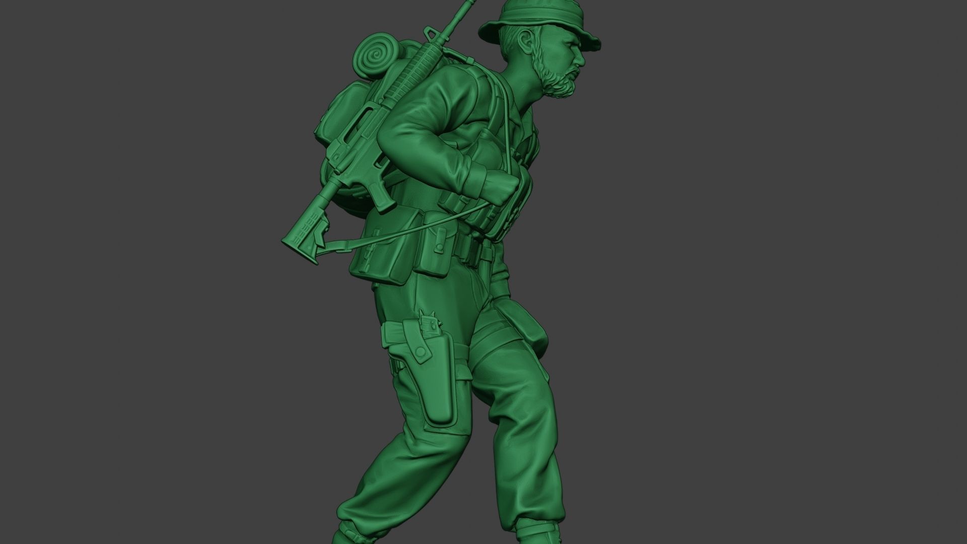 Modern Jungle Soldier Walk4 MJS1 3D print model_29