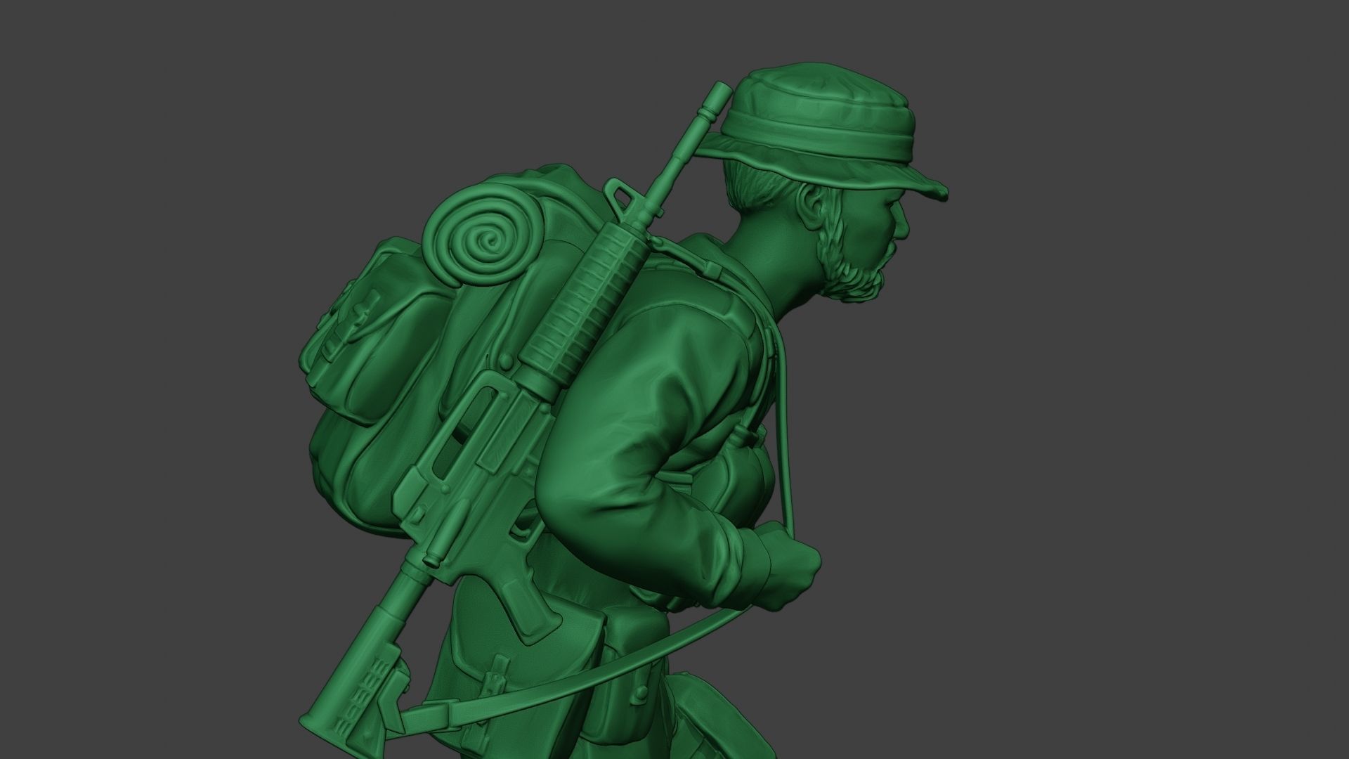 Modern Jungle Soldier Walk4 MJS1 3D print model_20