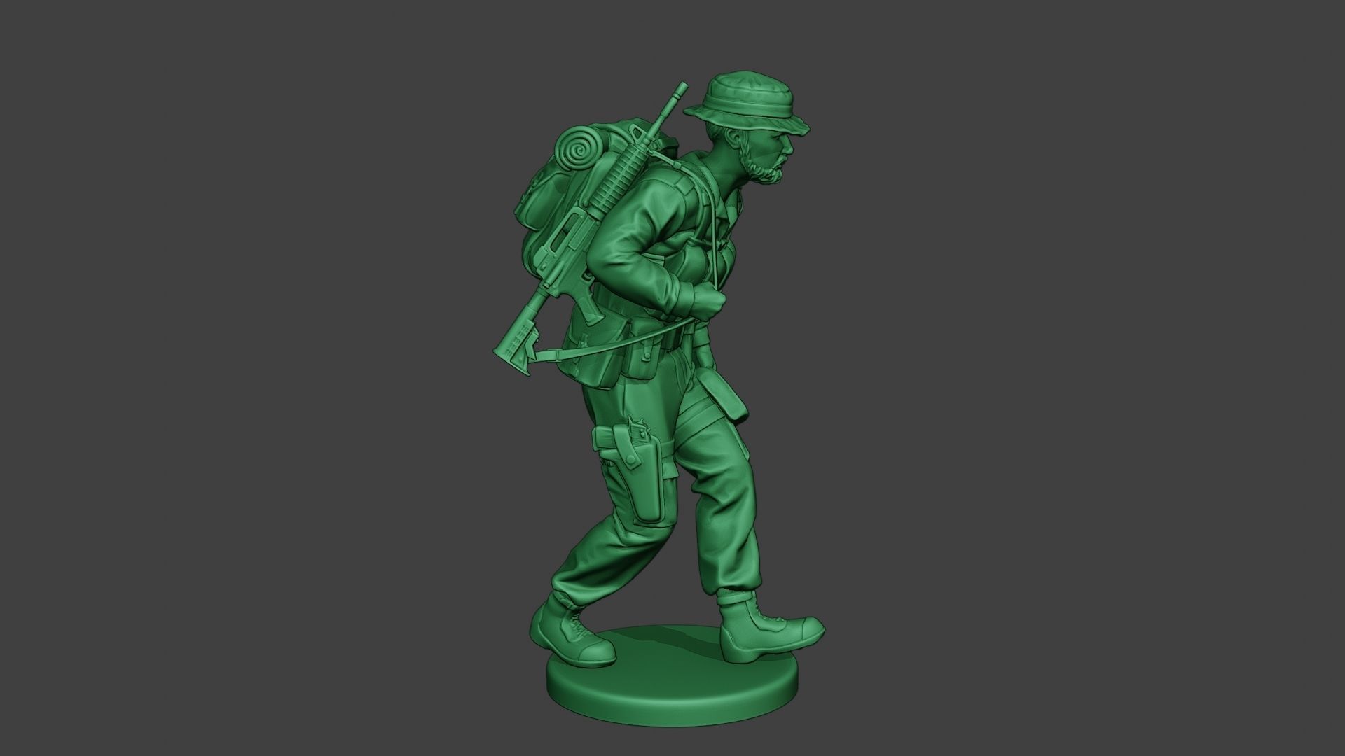 Modern Jungle Soldier Walk4 MJS1 3D print model_9