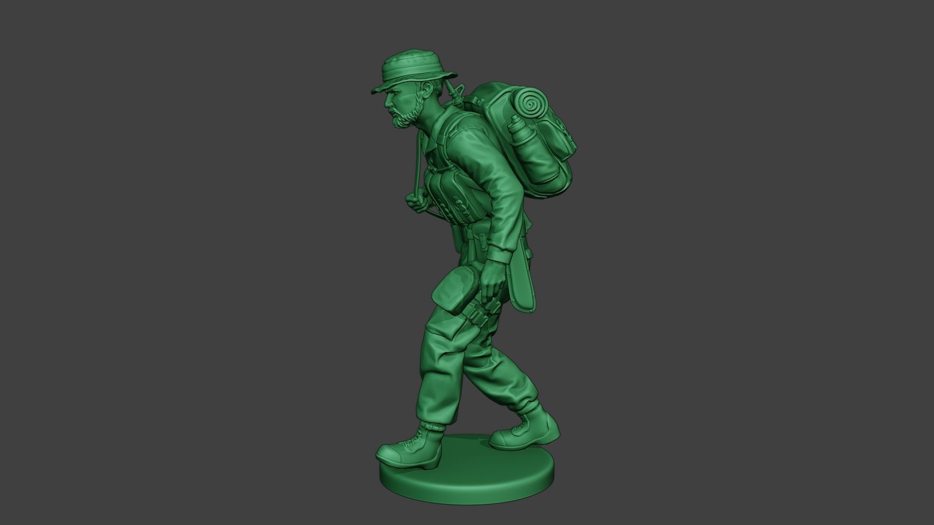 Modern Jungle Soldier Walk4 MJS1 3D print model_3