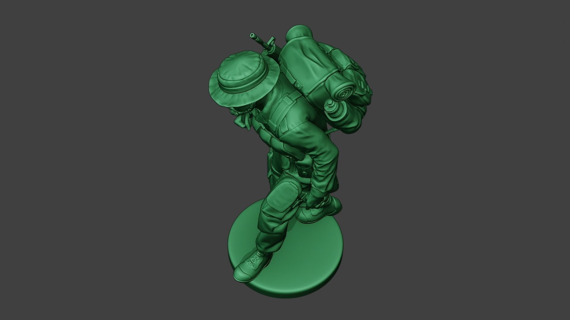 Modern Jungle Soldier Walk4 MJS1 3D print model_15