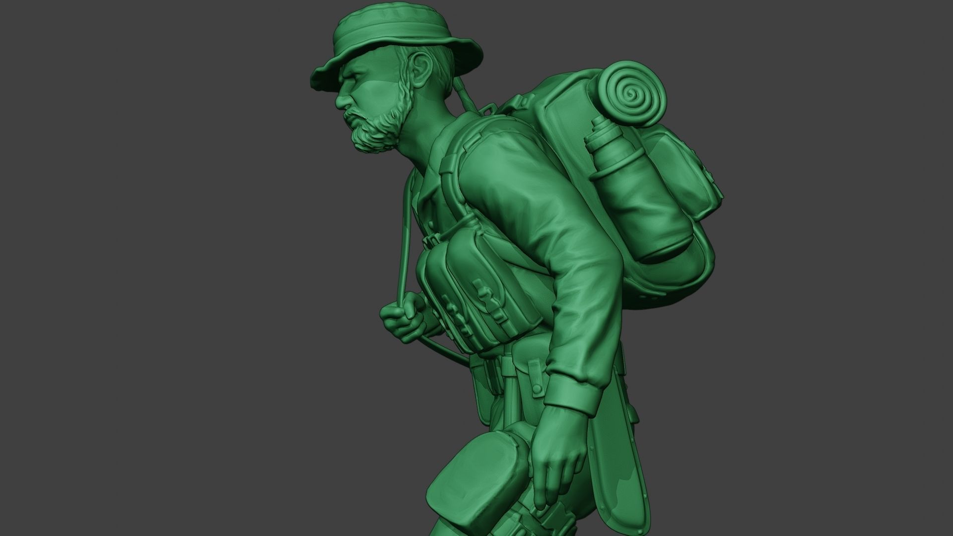 Modern Jungle Soldier Walk4 MJS1 3D print model_17