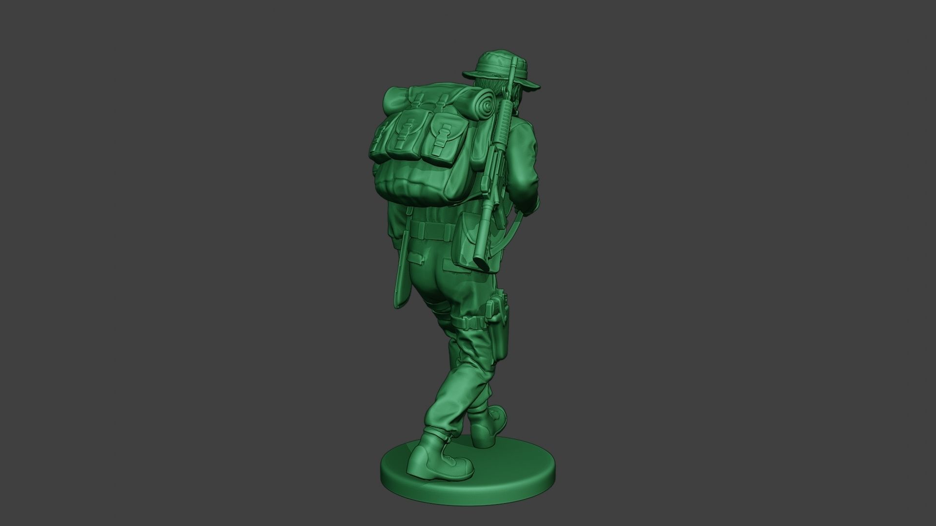 Modern Jungle Soldier Walk4 MJS1 3D print model_7