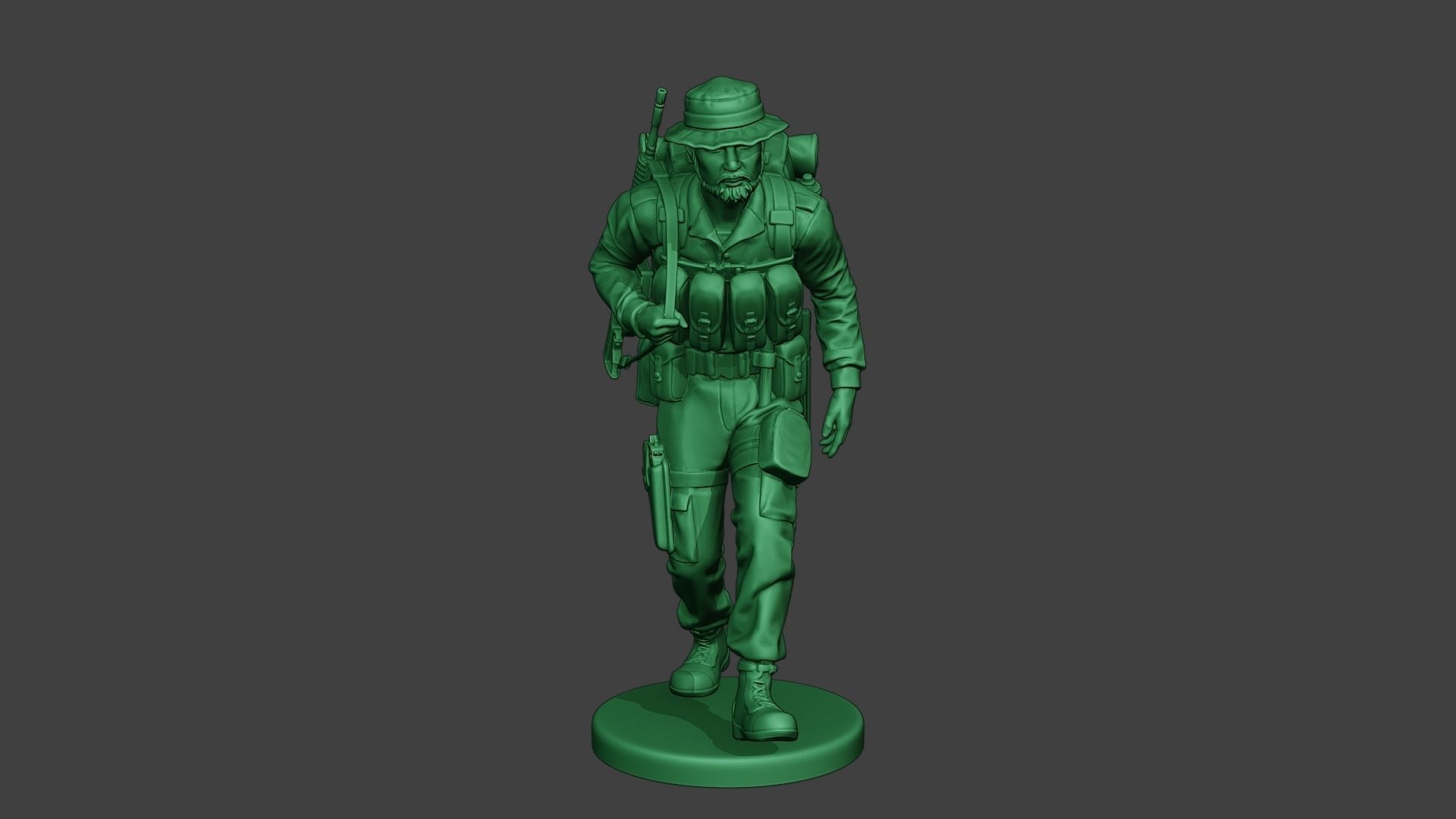 Modern Jungle Soldier Walk4 MJS1 3D print model_11