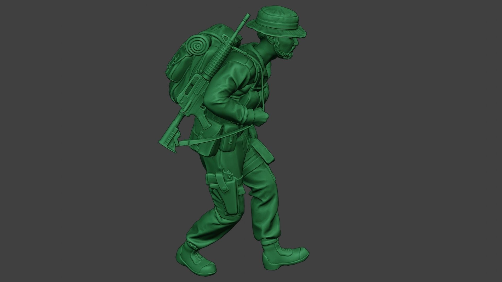Modern Jungle Soldier Walk4 MJS1 3D print model_30