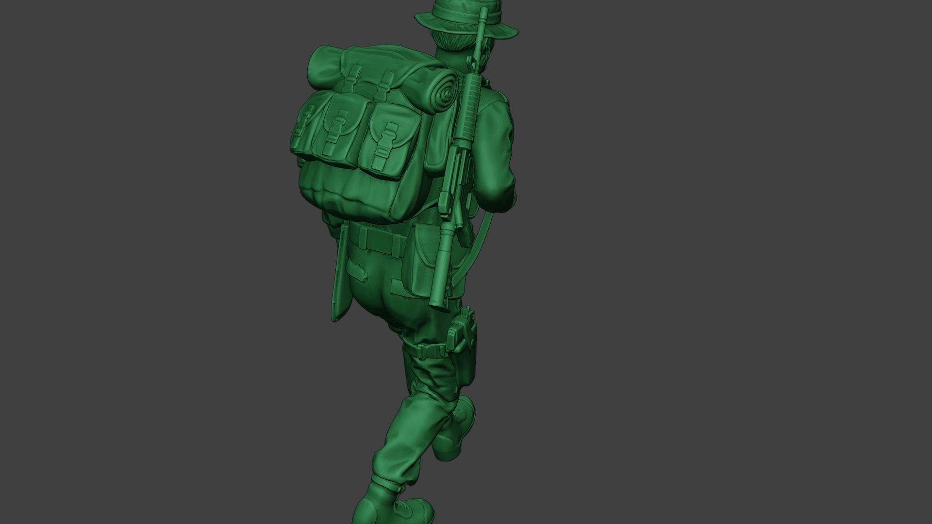Modern Jungle Soldier Walk4 MJS1 3D print model_24