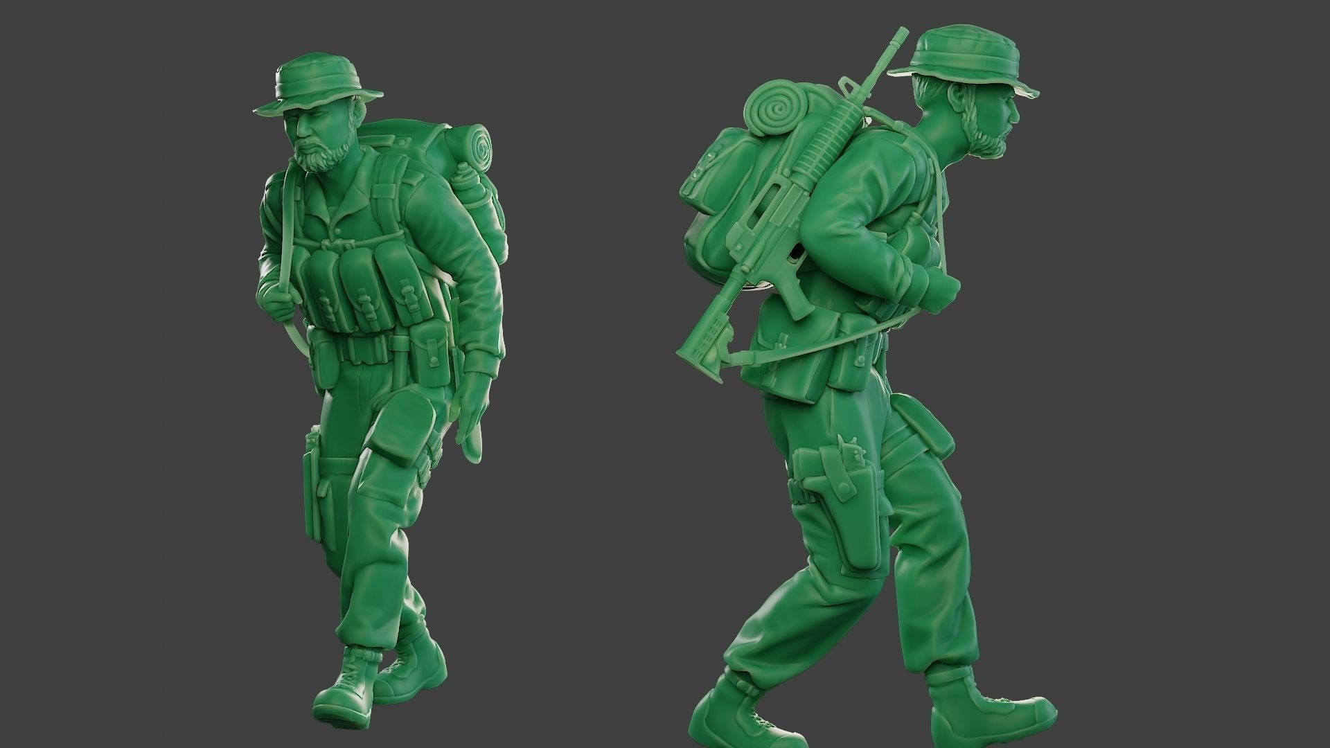 Modern Jungle Soldier Walk4 MJS1 3D print model_1