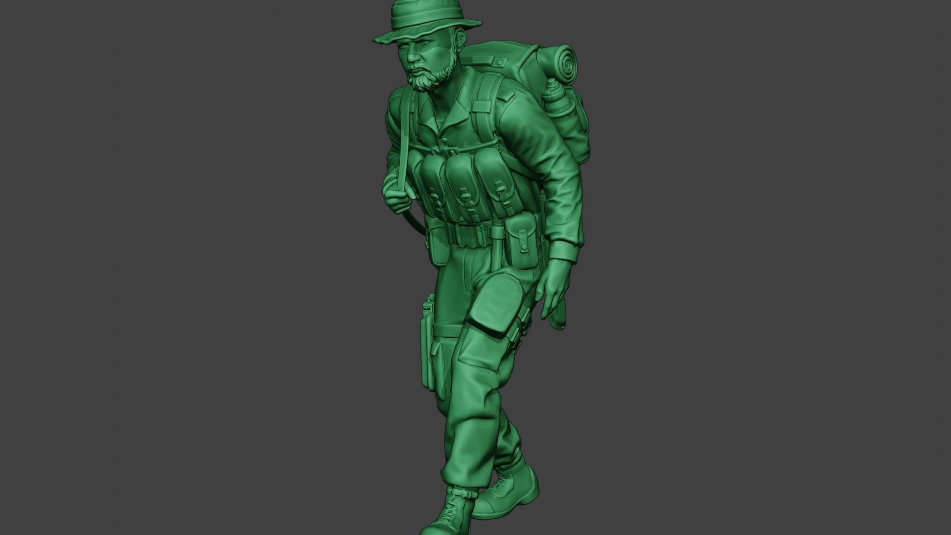 Modern Jungle Soldier Walk4 MJS1 3D print model_27