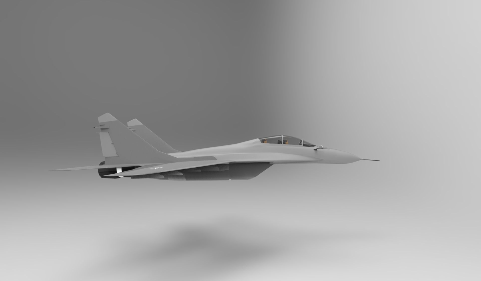 MIG 35 fighter 3D model_4