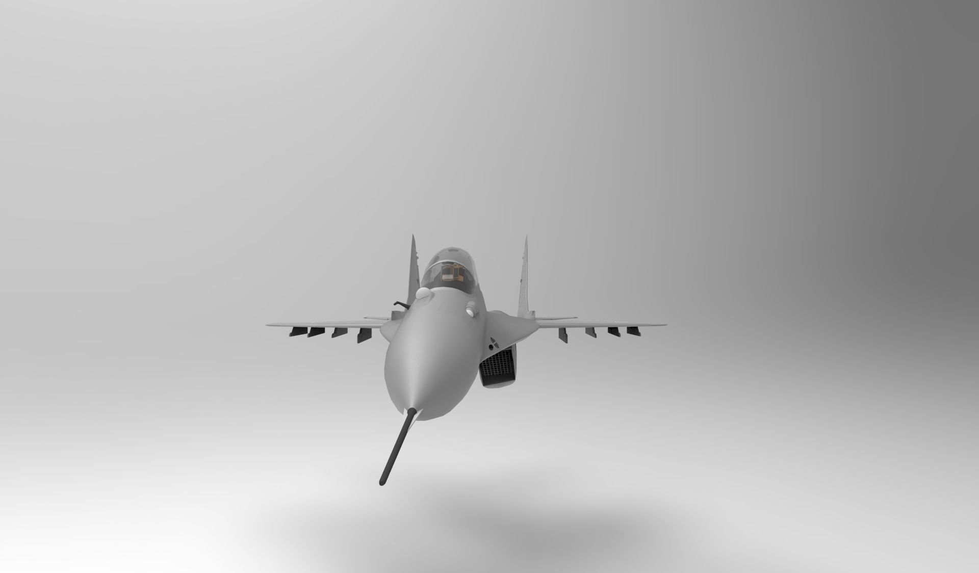 MIG 35 fighter 3D model_2