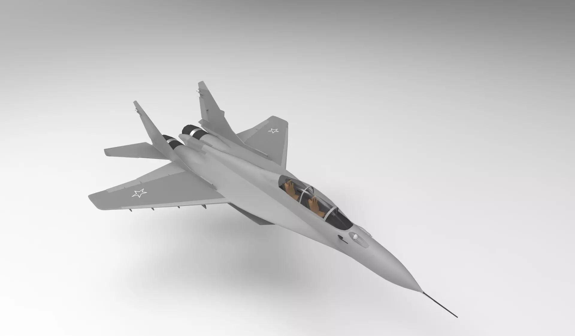 MIG 35 fighter 3D model_0