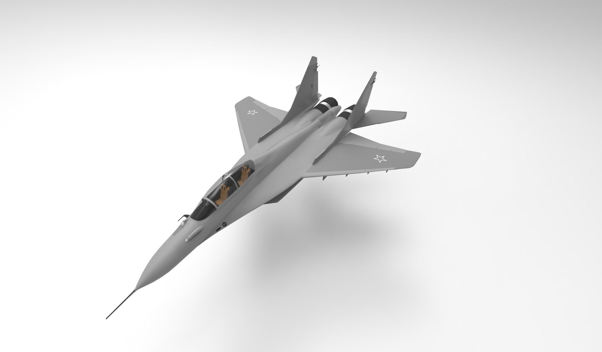 MIG 35 fighter 3D model_1