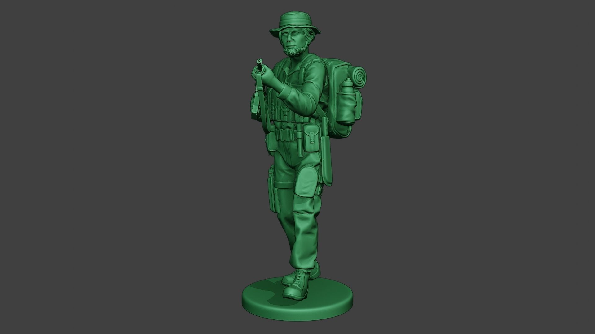 Modern Jungle Soldier Walk5 MJS1 3D print model_2