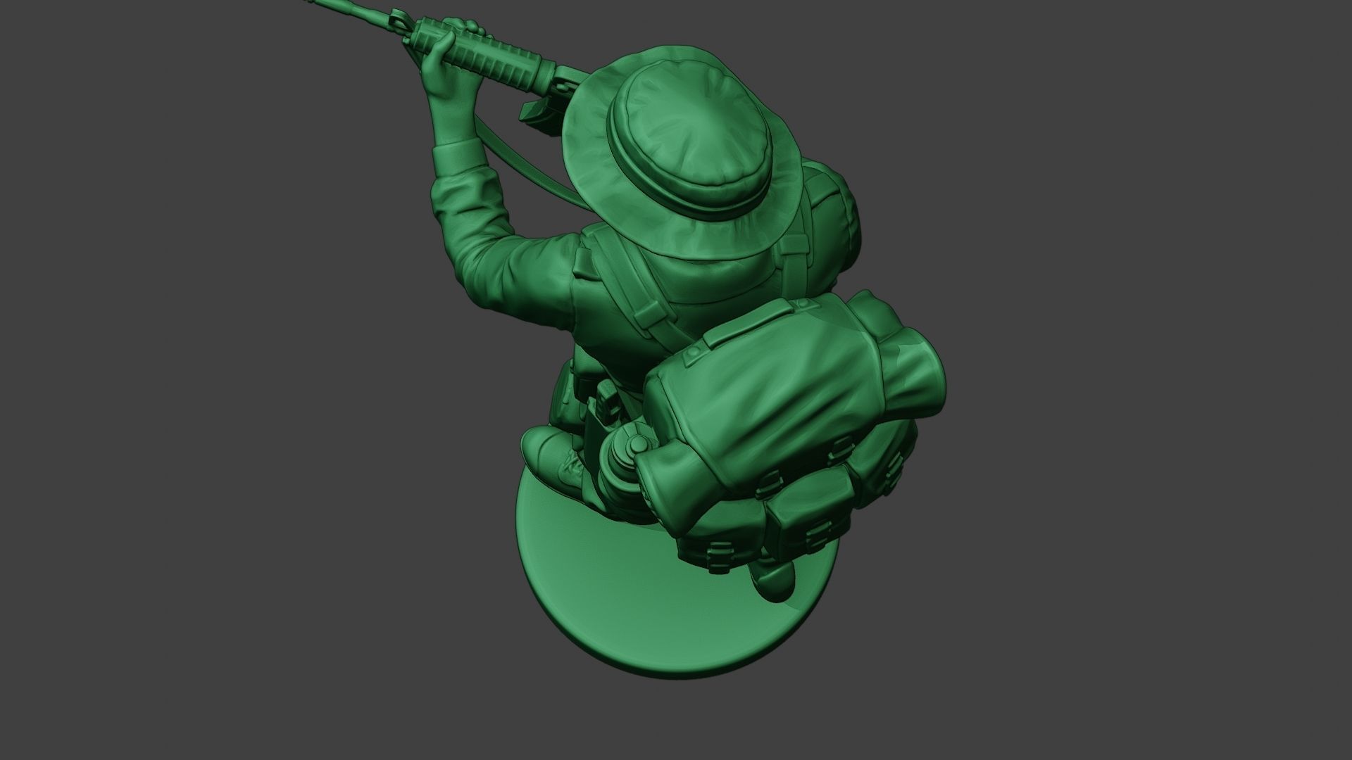 Modern Jungle Soldier Walk5 MJS1 3D print model_16