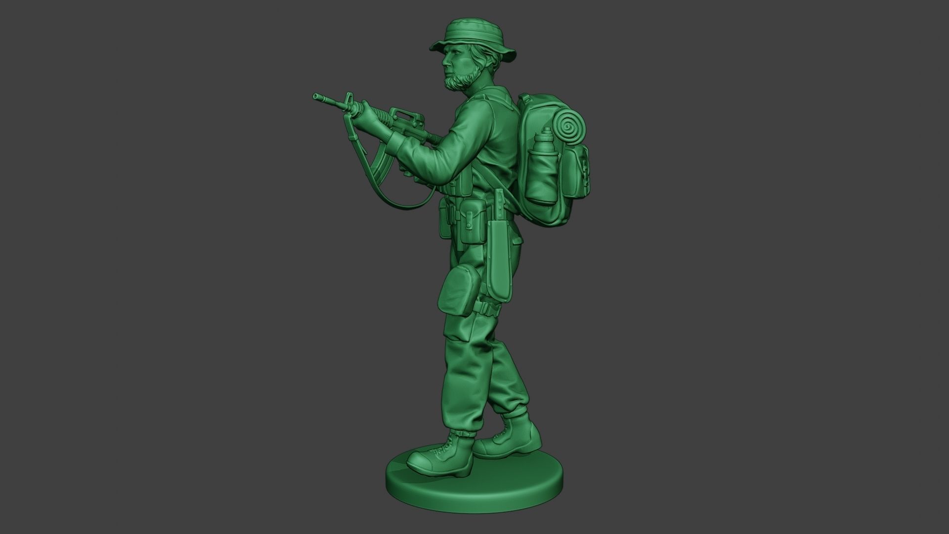 Modern Jungle Soldier Walk5 MJS1 3D print model_3