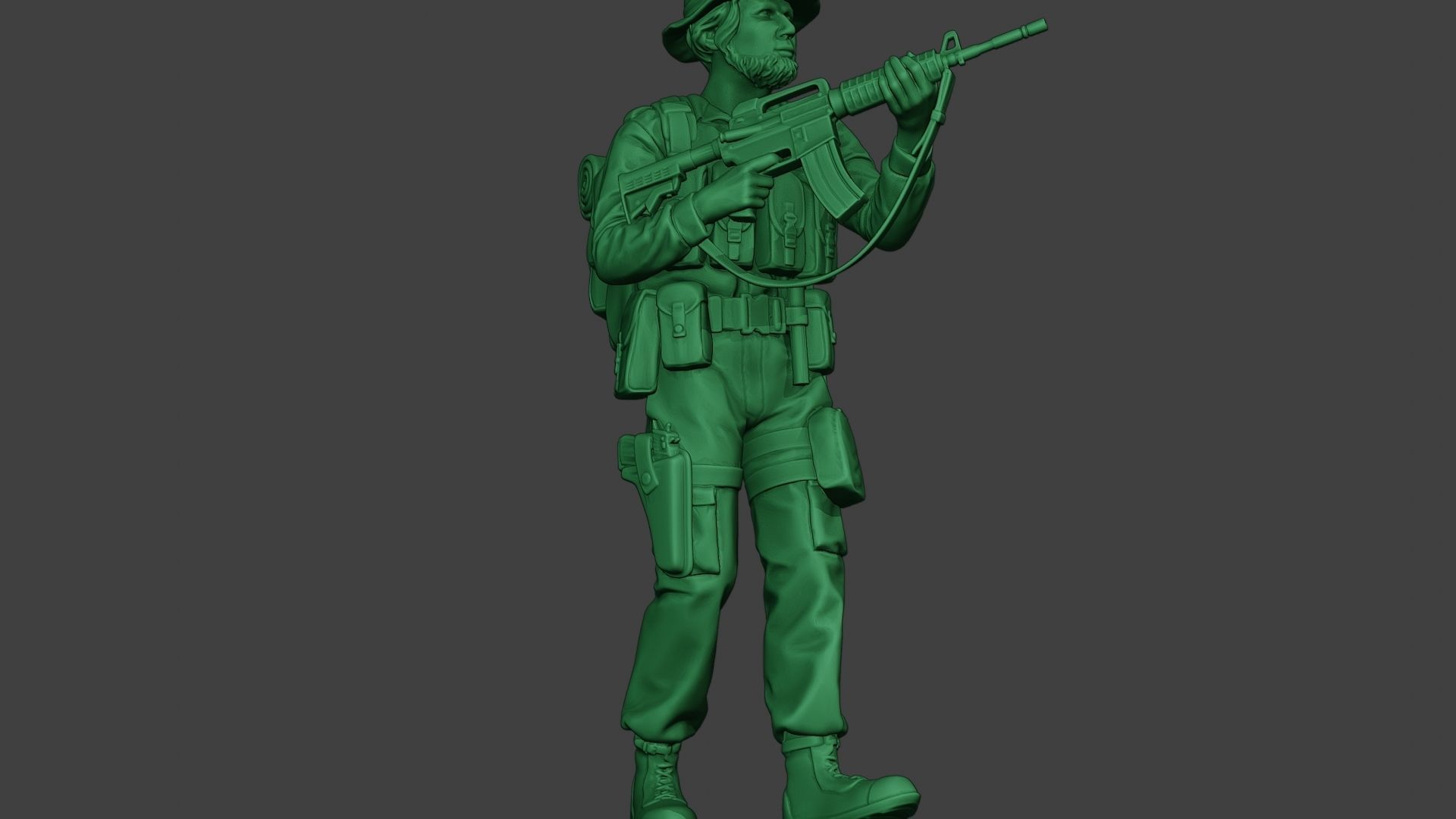Modern Jungle Soldier Walk5 MJS1 3D print model_13