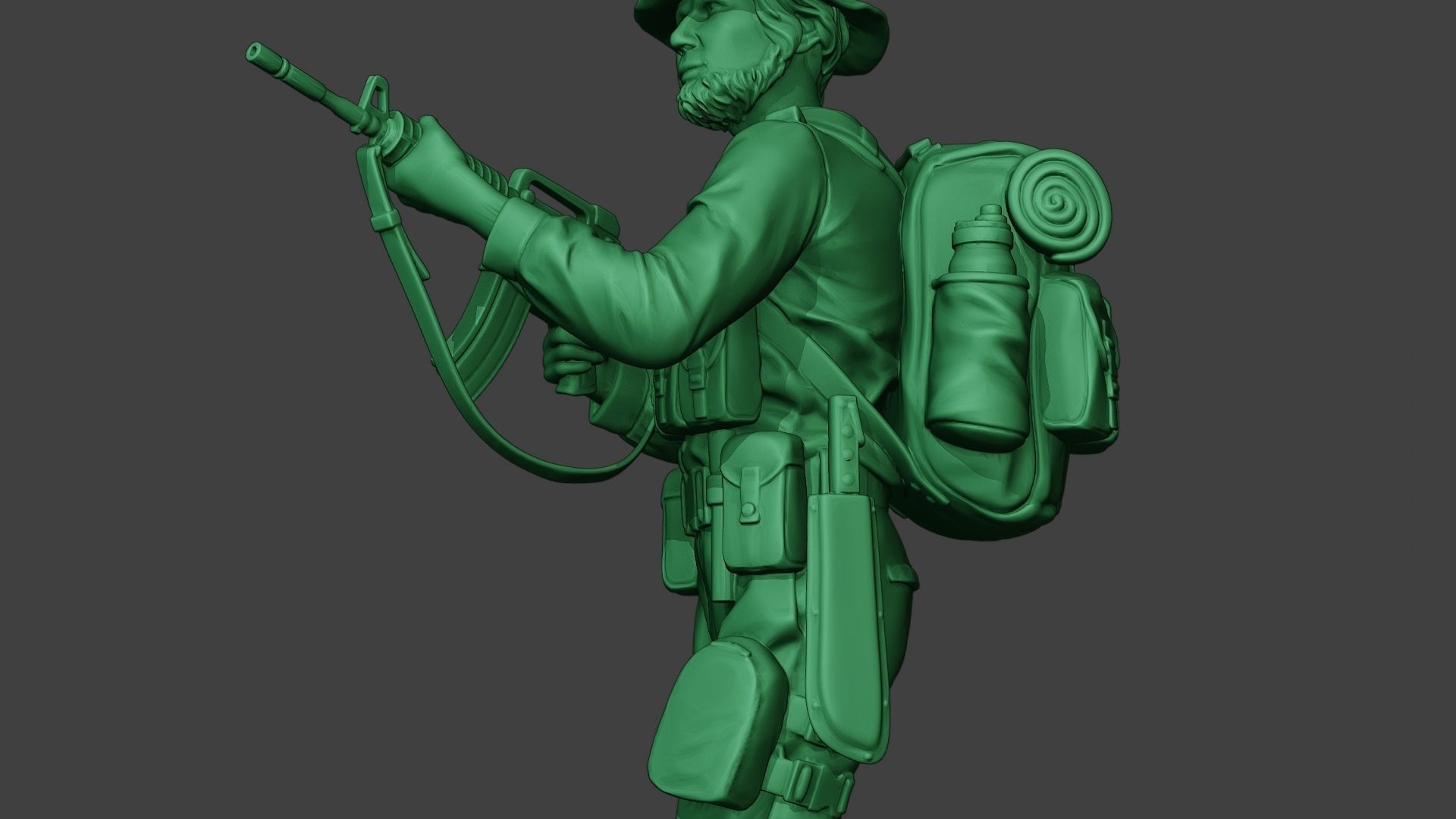 Modern Jungle Soldier Walk5 MJS1 3D print model_17