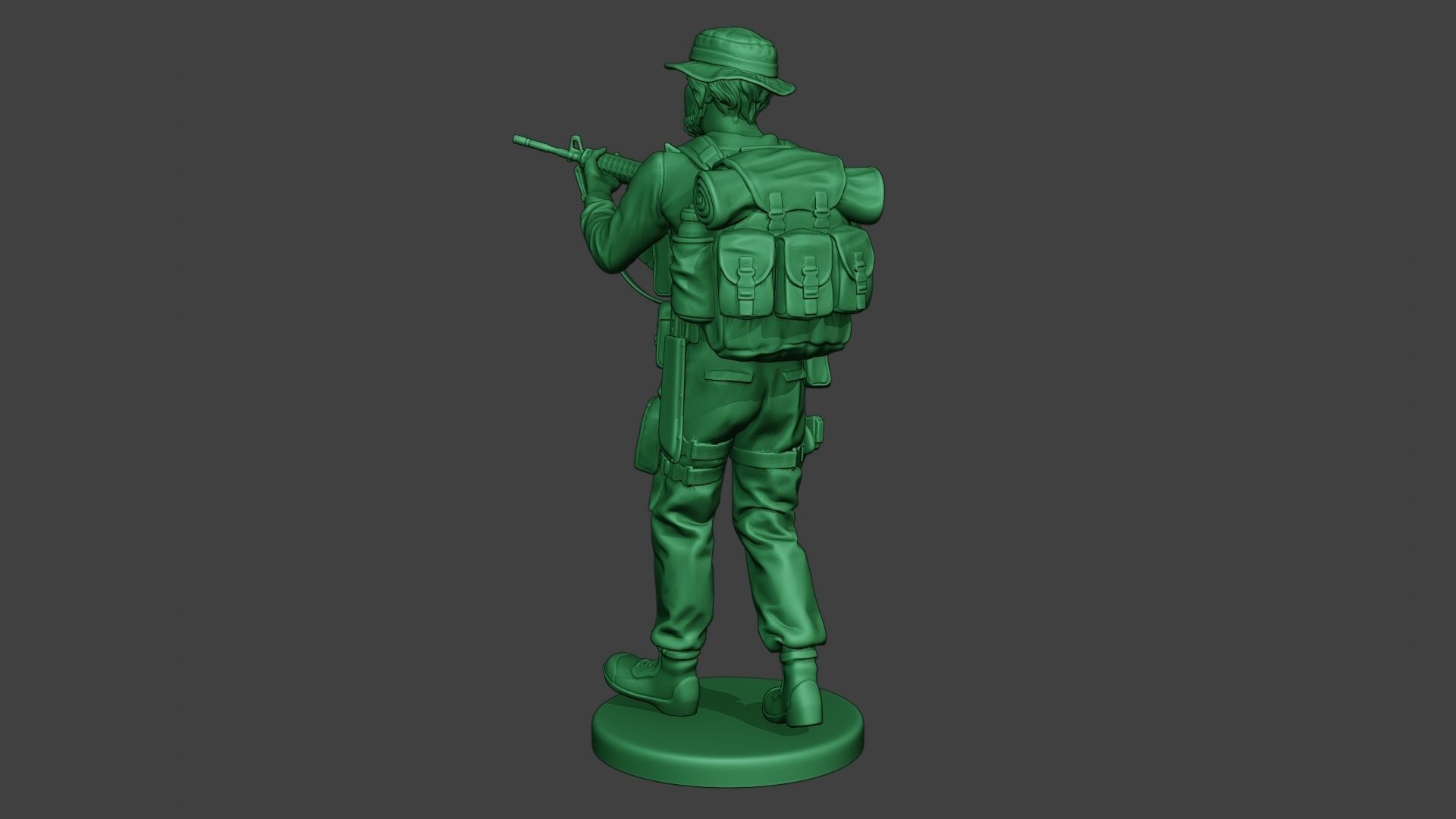 Modern Jungle Soldier Walk5 MJS1 3D print model_5