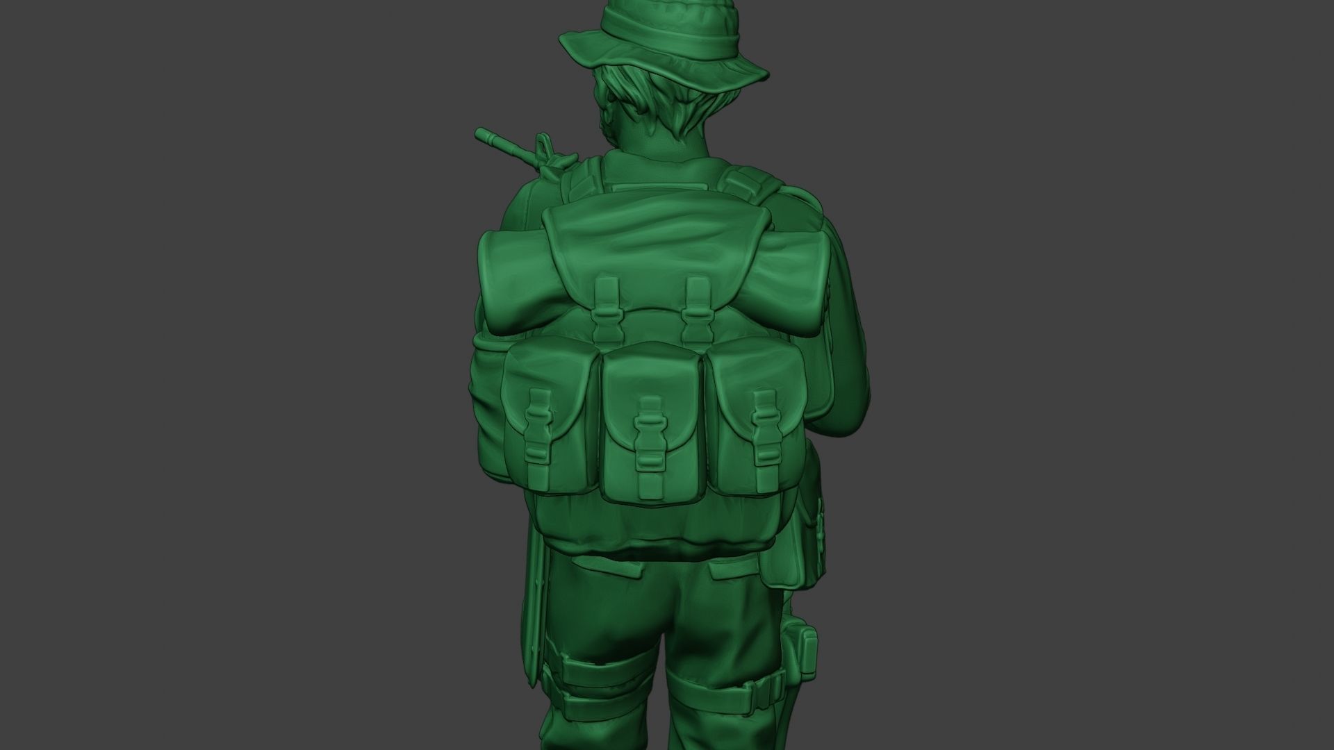 Modern Jungle Soldier Walk5 MJS1 3D print model_21