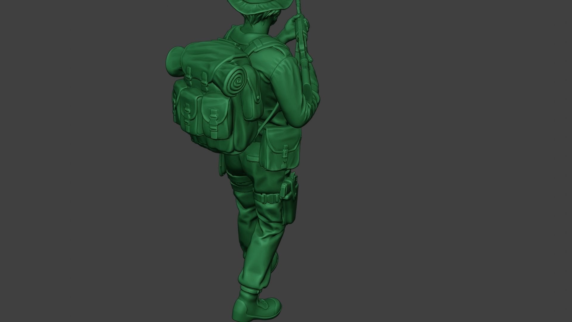 Modern Jungle Soldier Walk5 MJS1 3D print model_24