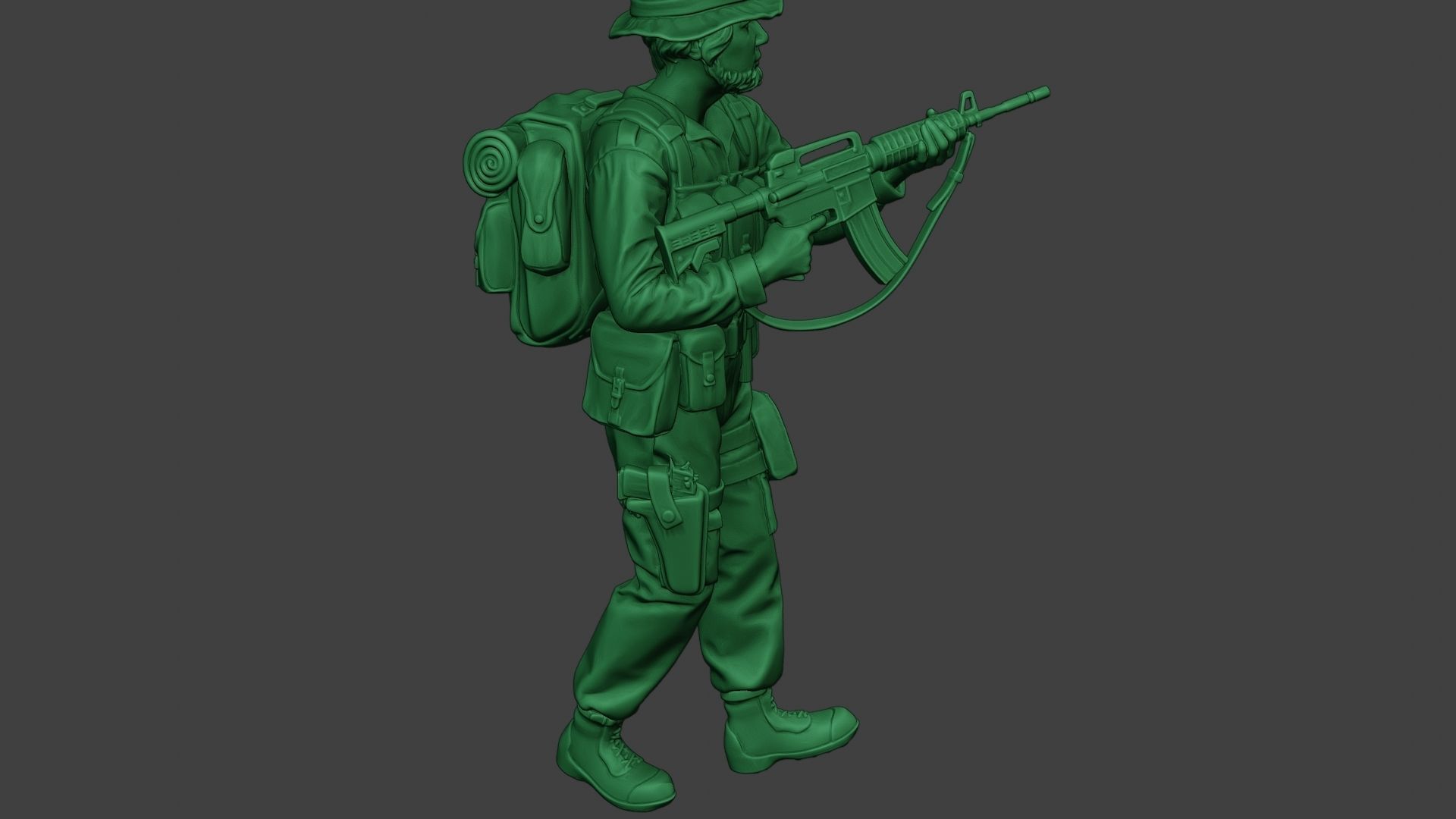Modern Jungle Soldier Walk5 MJS1 3D print model_30