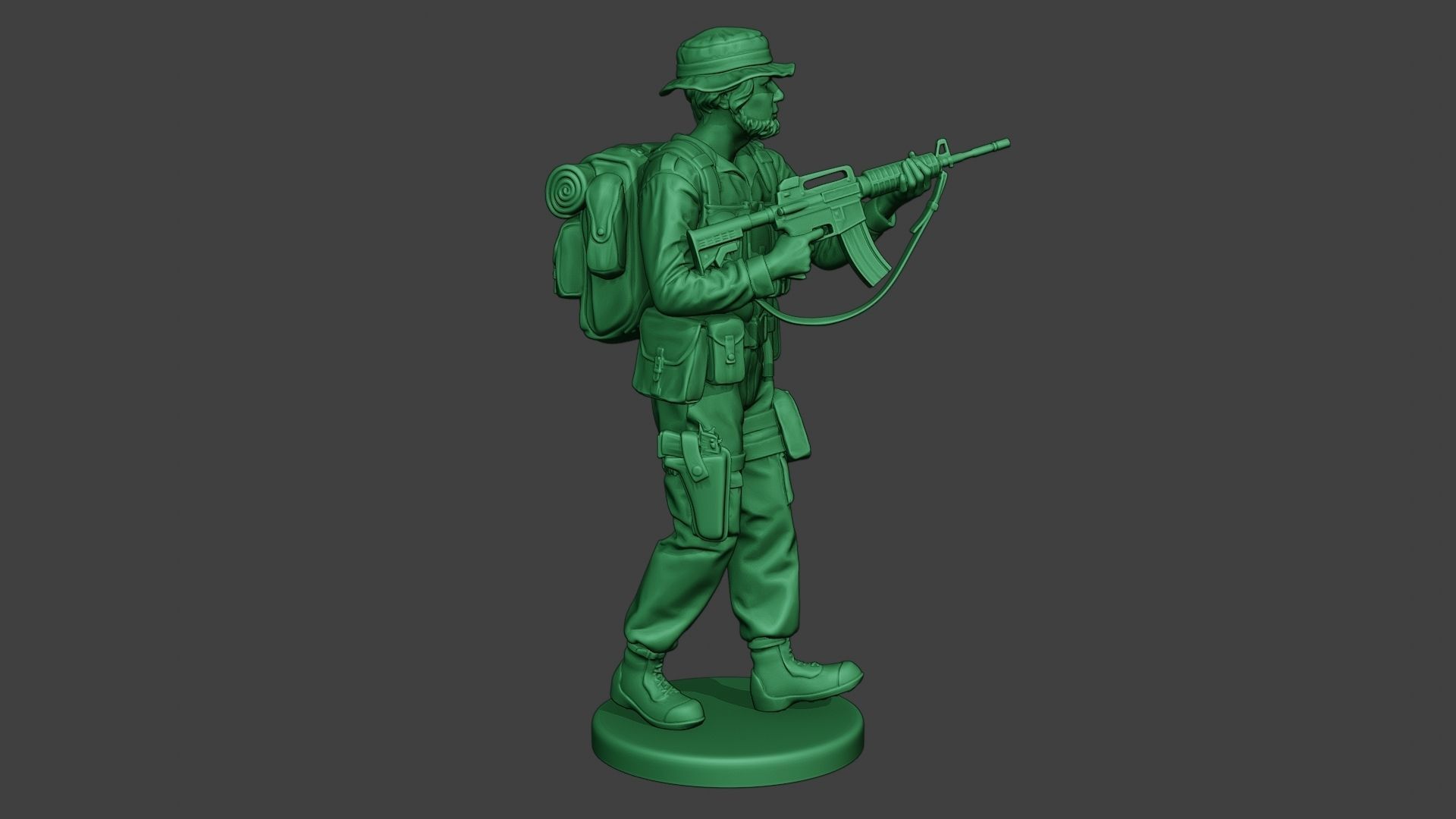 Modern Jungle Soldier Walk5 MJS1 3D print model_9