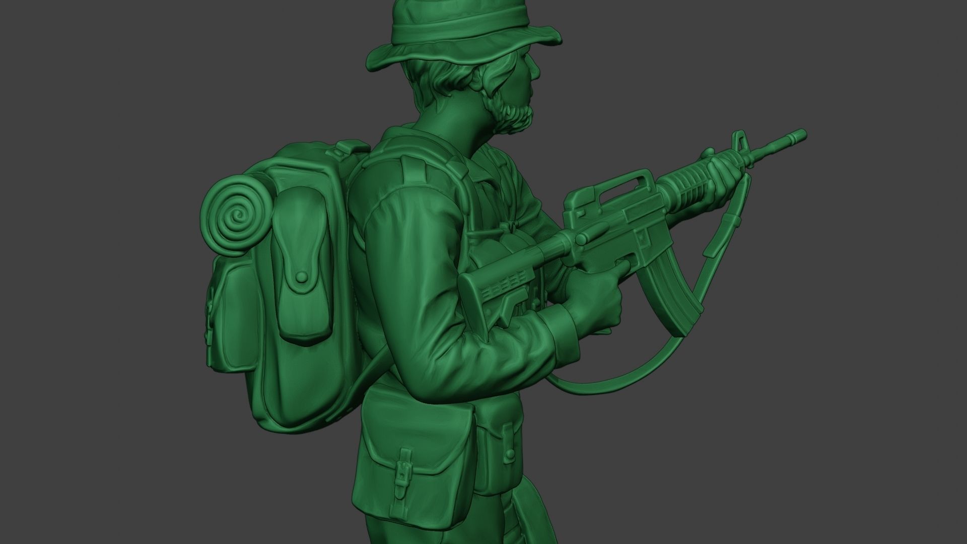 Modern Jungle Soldier Walk5 MJS1 3D print model_20