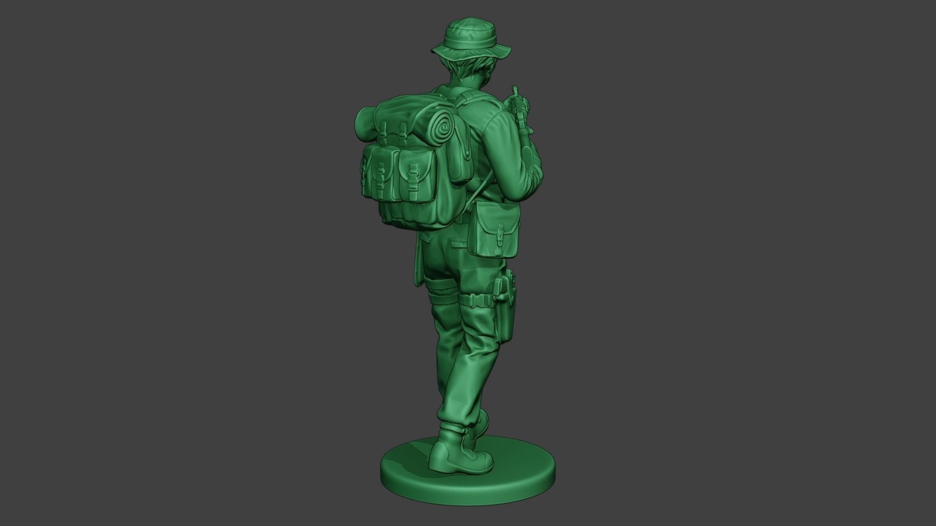 Modern Jungle Soldier Walk5 MJS1 3D print model_7