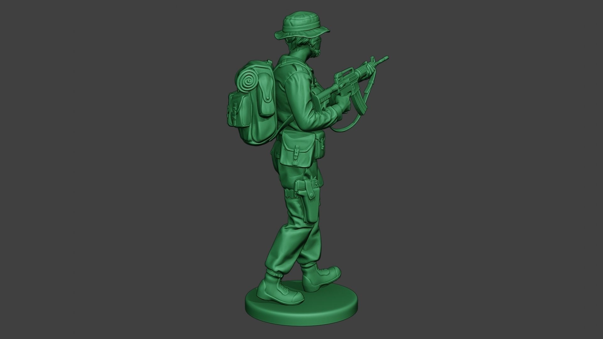 Modern Jungle Soldier Walk5 MJS1 3D print model_8