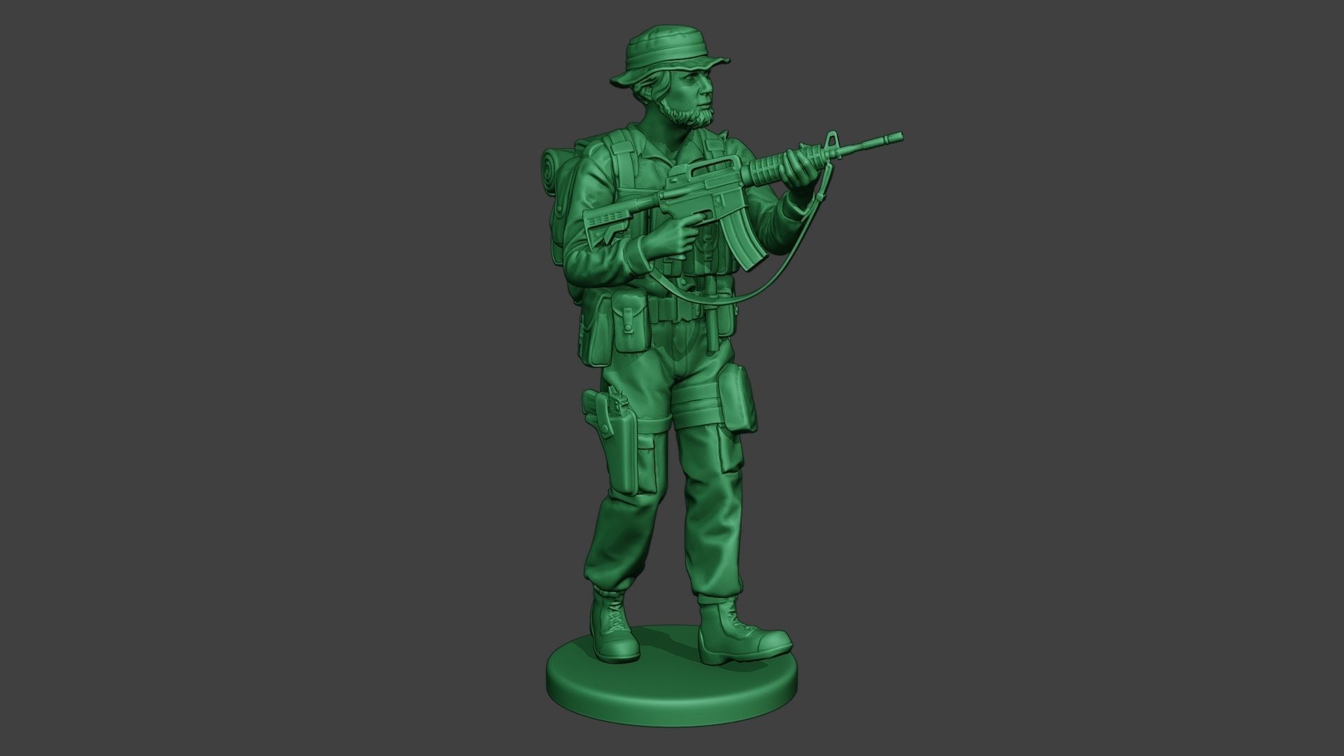 Modern Jungle Soldier Walk5 MJS1 3D print model_10