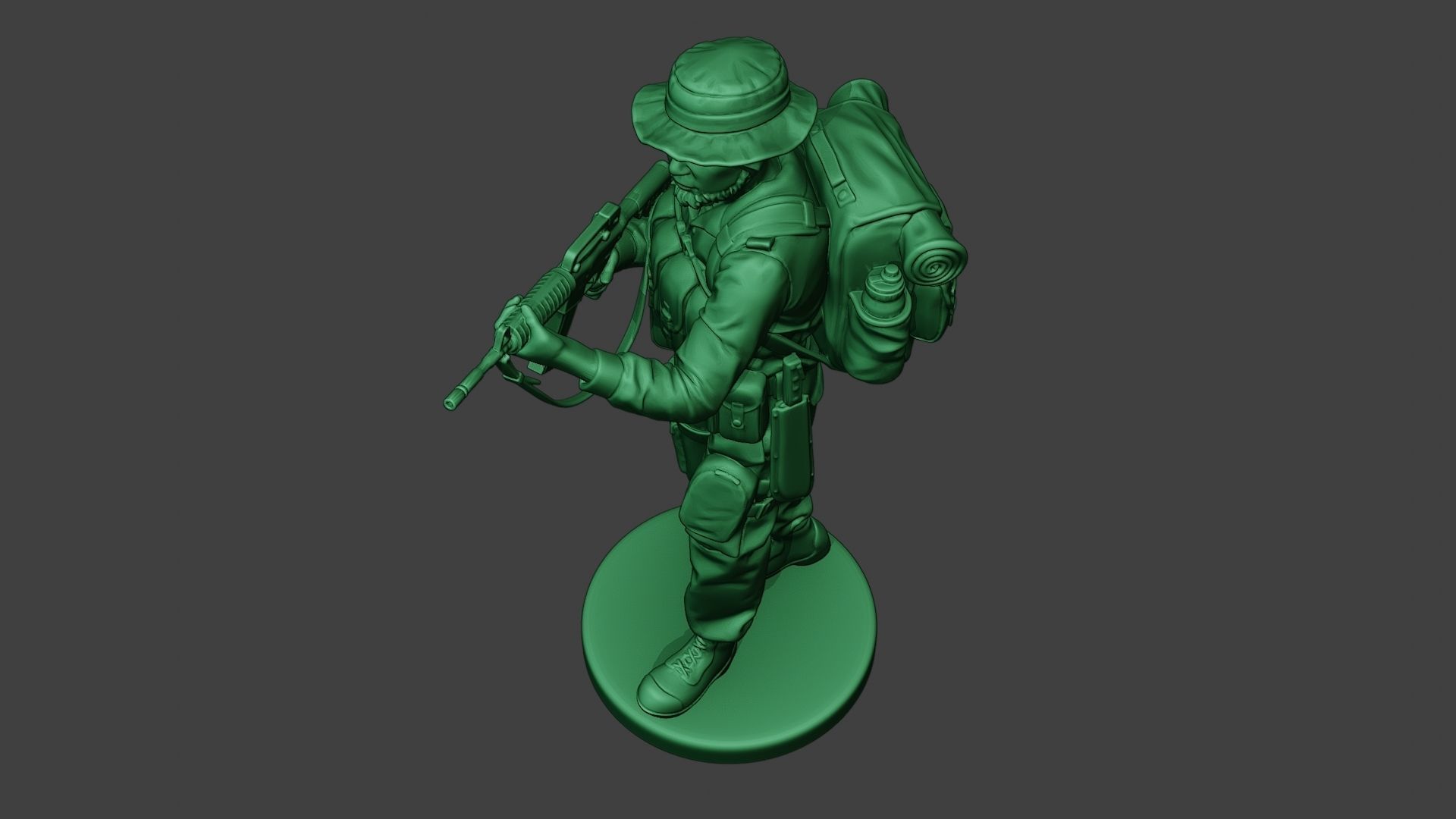 Modern Jungle Soldier Walk5 MJS1 3D print model_15
