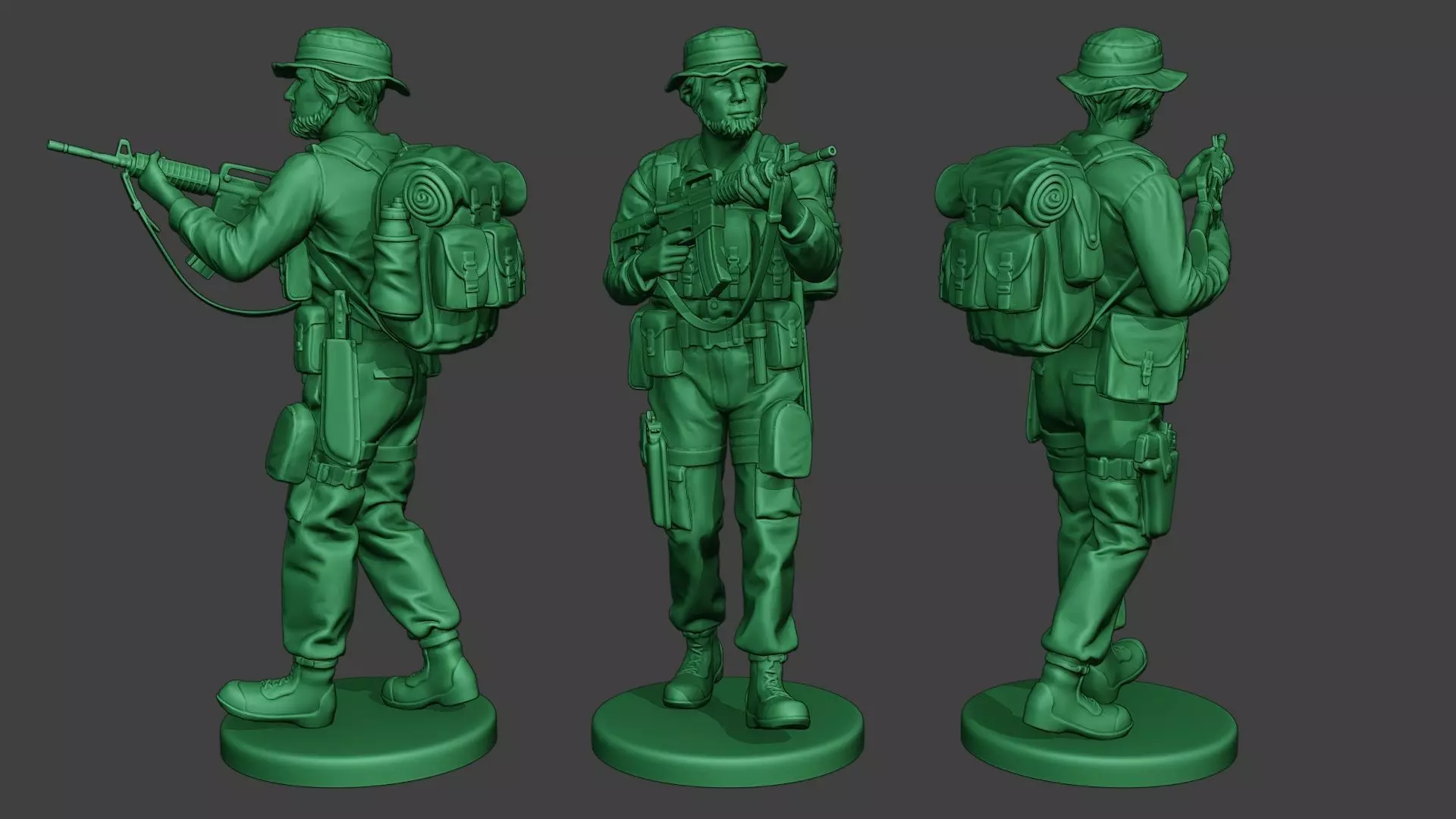 Modern Jungle Soldier Walk5 MJS1 3D print model_0