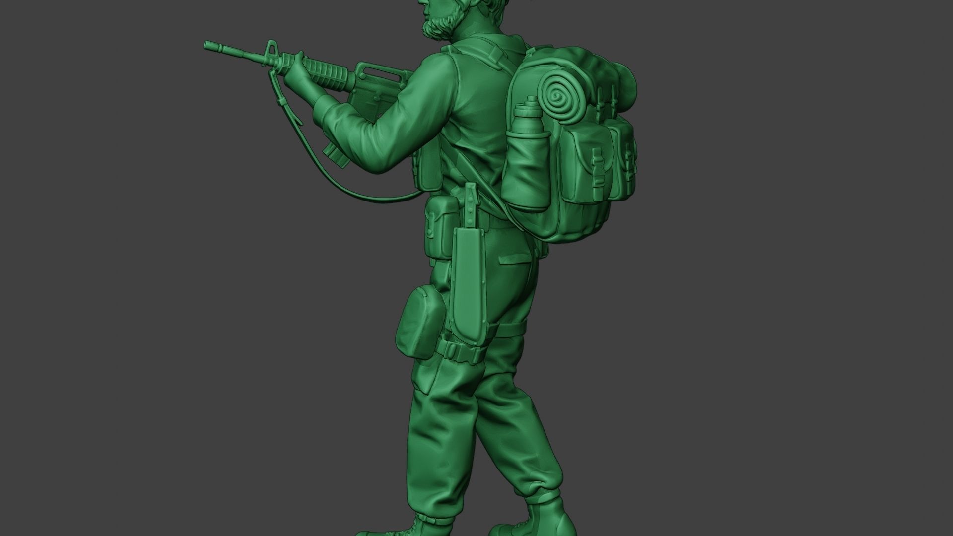 Modern Jungle Soldier Walk5 MJS1 3D print model_26
