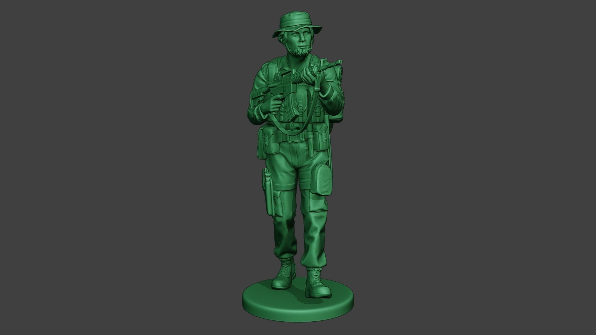 Modern Jungle Soldier Walk5 MJS1 3D print model_11