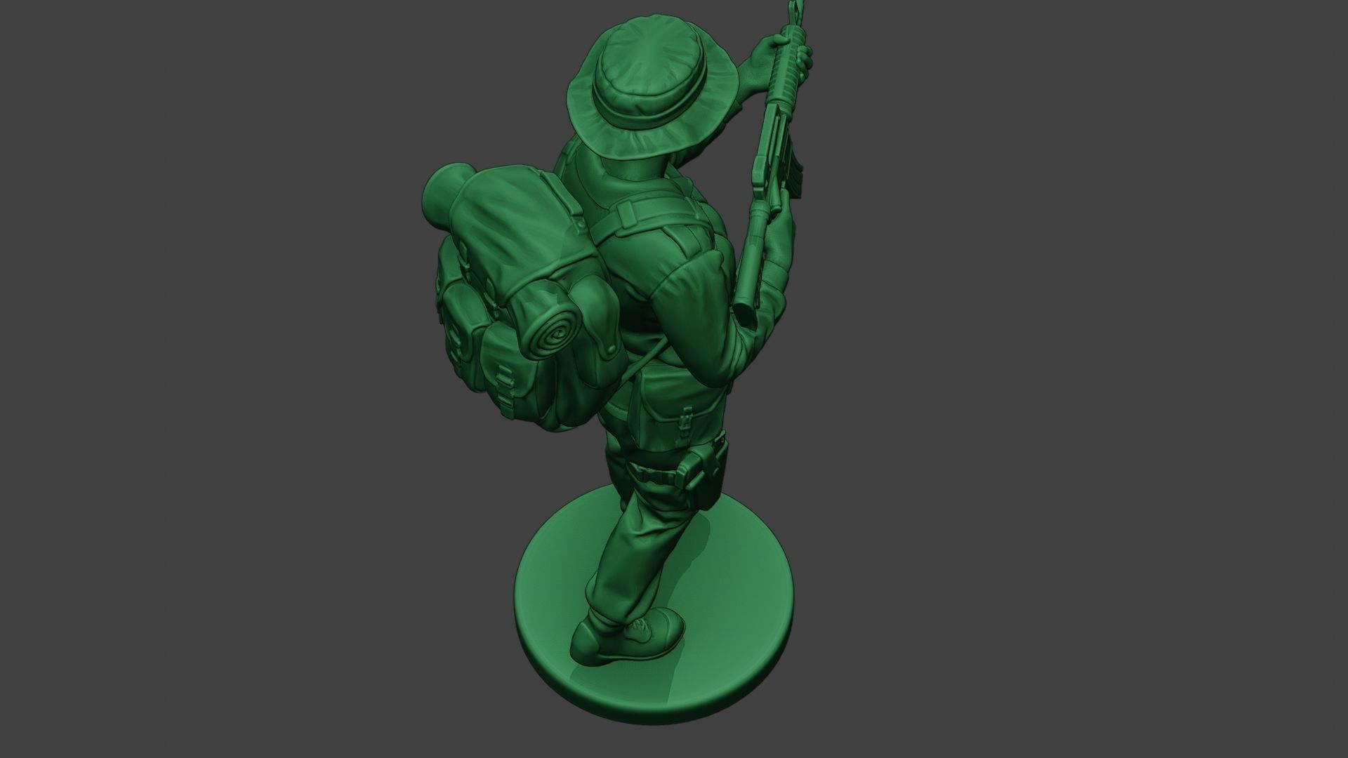 Modern Jungle Soldier Walk5 MJS1 3D print model_22
