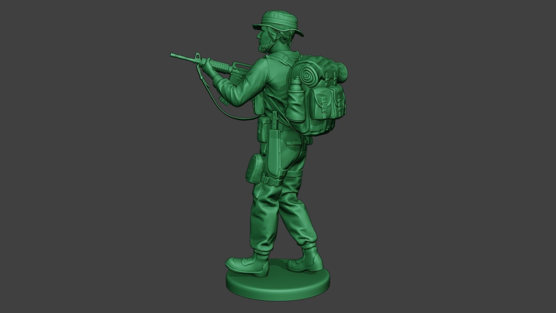 Modern Jungle Soldier Walk5 MJS1 3D print model_4