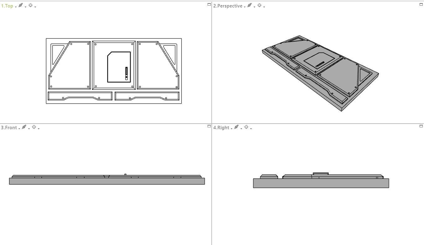 Sci-Fi Wall Panels Kit  - 21 Parts - Props 3D model_19