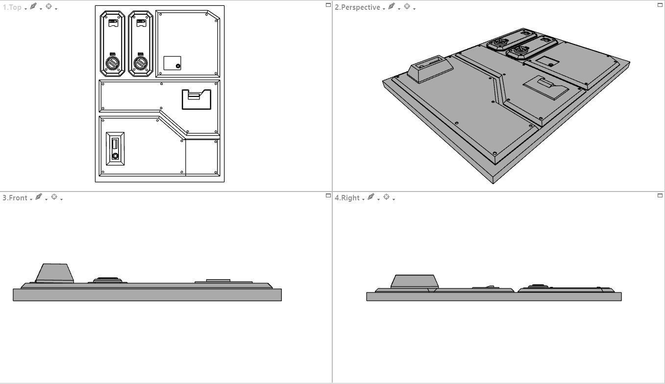 Sci-Fi Wall Panels Kit  - 21 Parts - Props 3D model_33