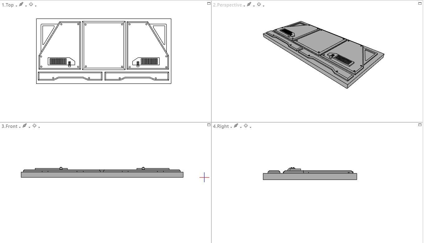 Sci-Fi Wall Panels Kit  - 21 Parts - Props 3D model_21