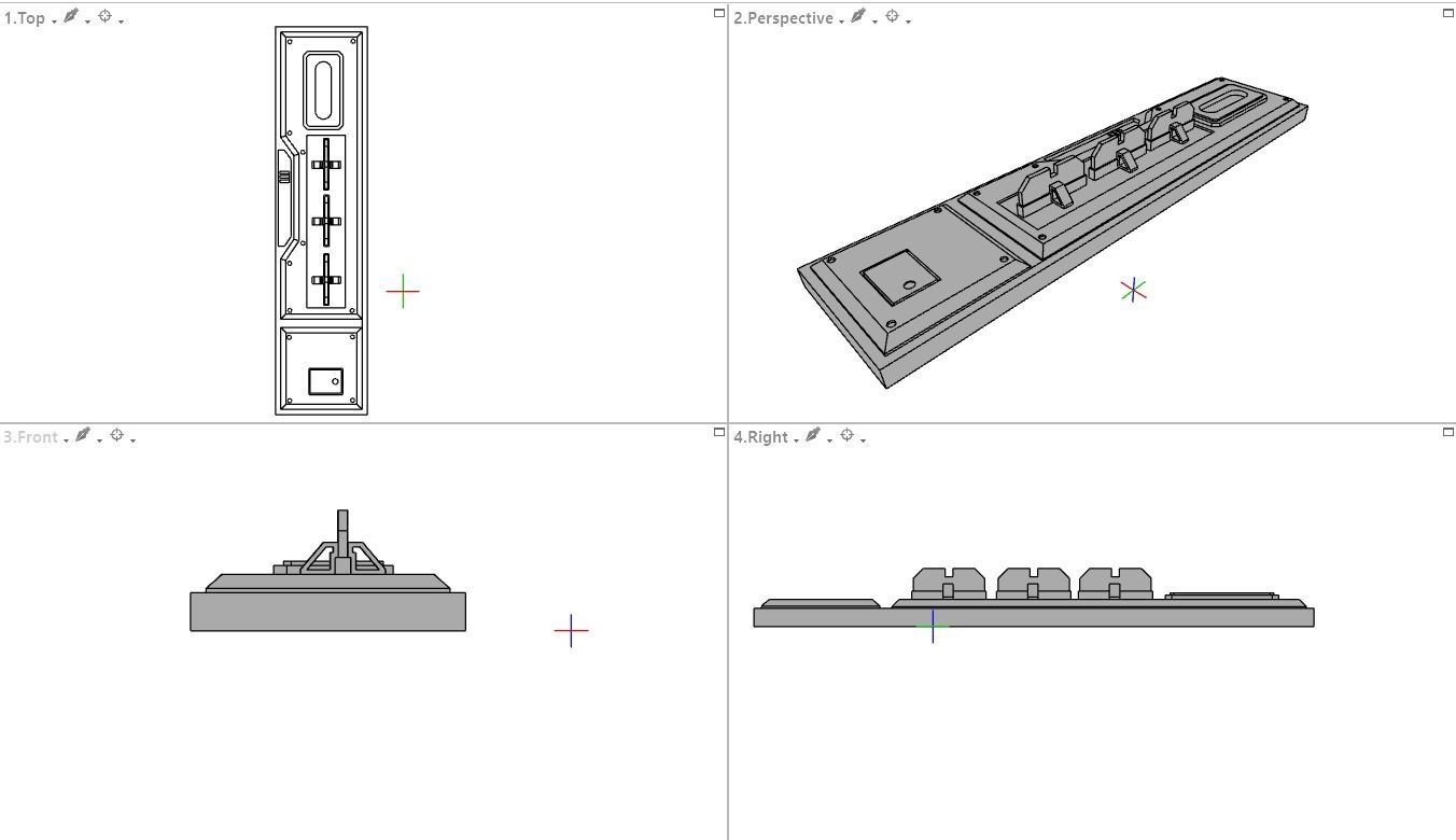 Sci-Fi Wall Panels Kit  - 21 Parts - Props 3D model_36