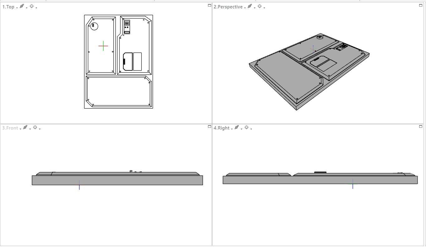 Sci-Fi Wall Panels Kit  - 21 Parts - Props 3D model_23