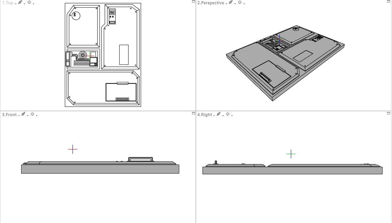 Sci-Fi Wall Panels Kit  - 21 Parts - Props 3D model_22
