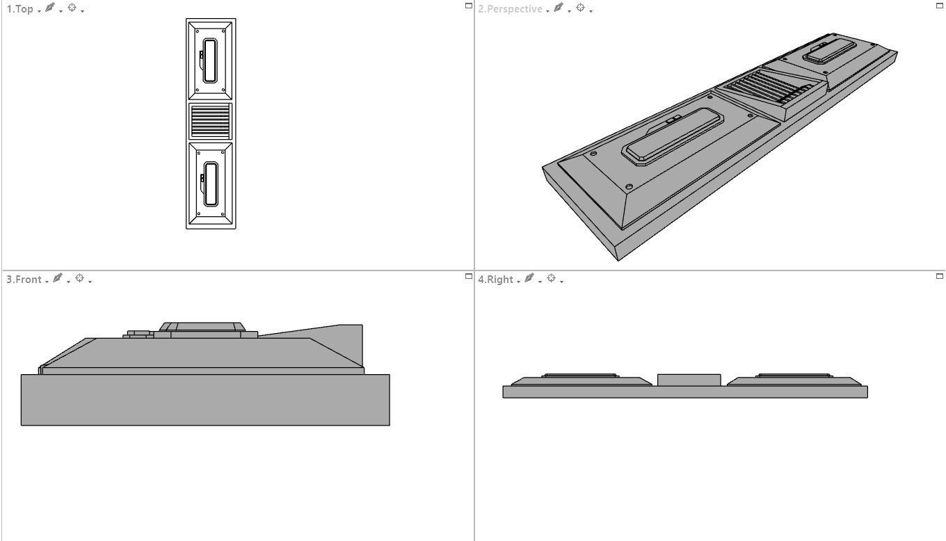 Sci-Fi Wall Panels Kit  - 21 Parts - Props 3D model_25