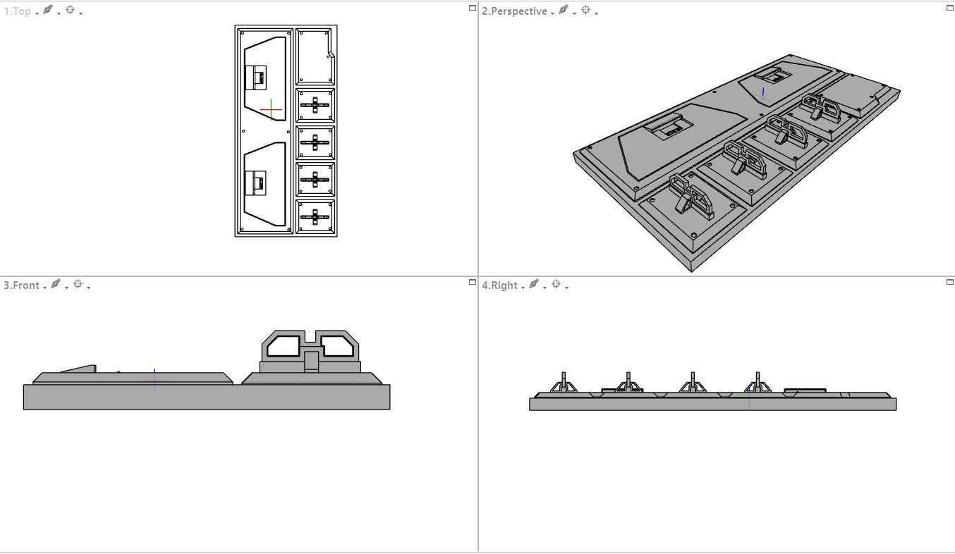 Sci-Fi Wall Panels Kit  - 21 Parts - Props 3D model_28